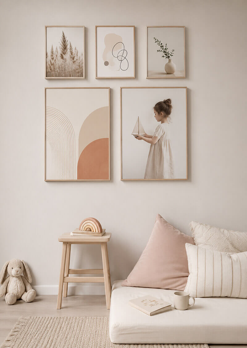 Living room corner styled with our furniture