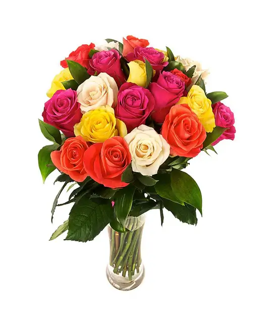 Peach & Pink Rose Bouquet