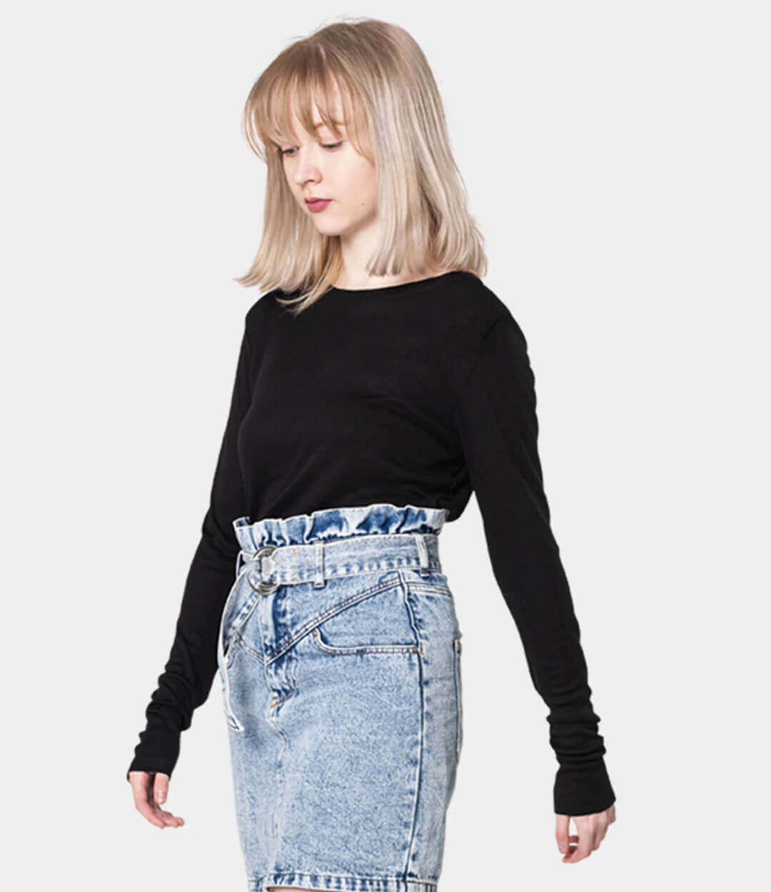 Contrast stitching t-shirt